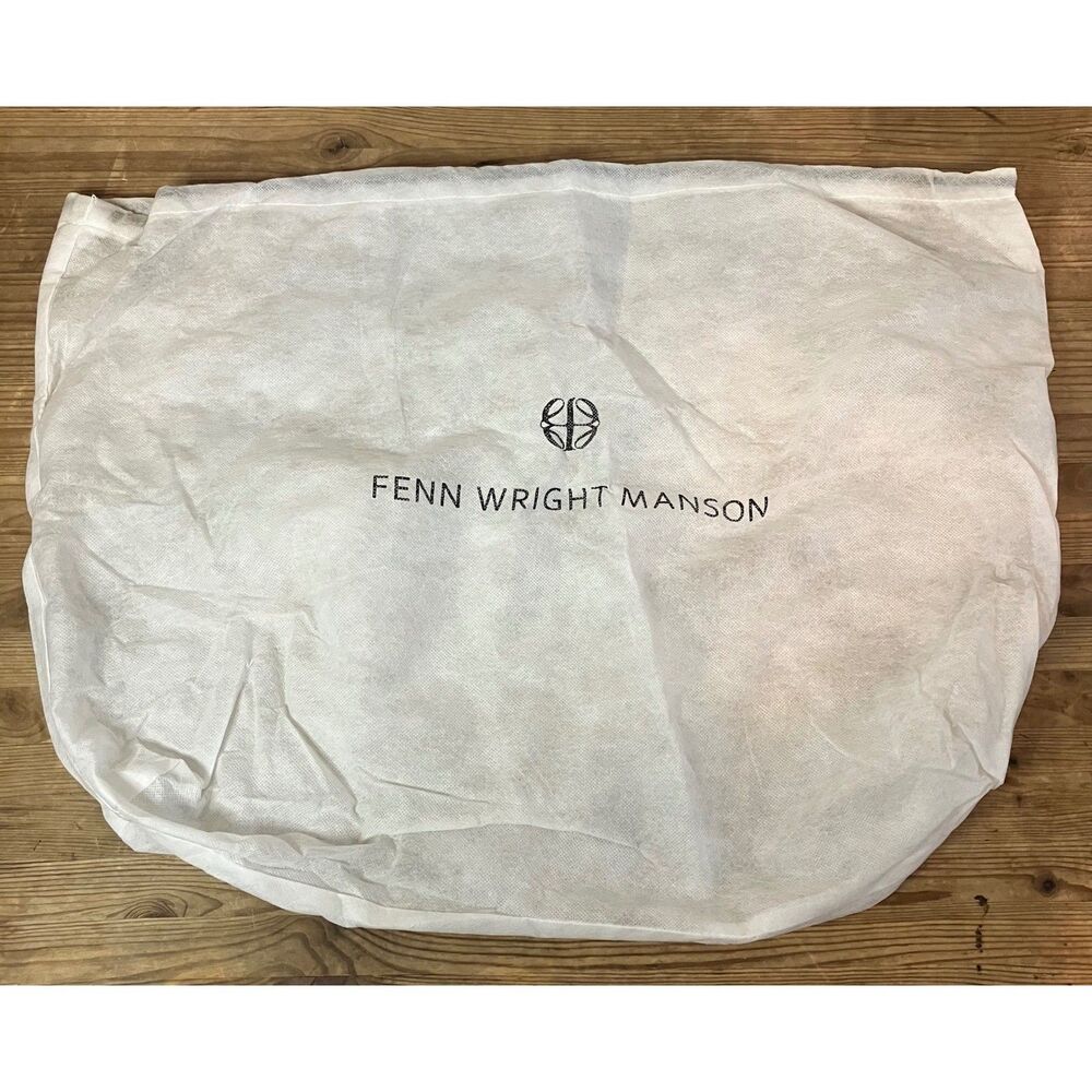 Fenn Wright Manson Dust Bag Storage Cover White Black Drawstring Closure 24"x16"